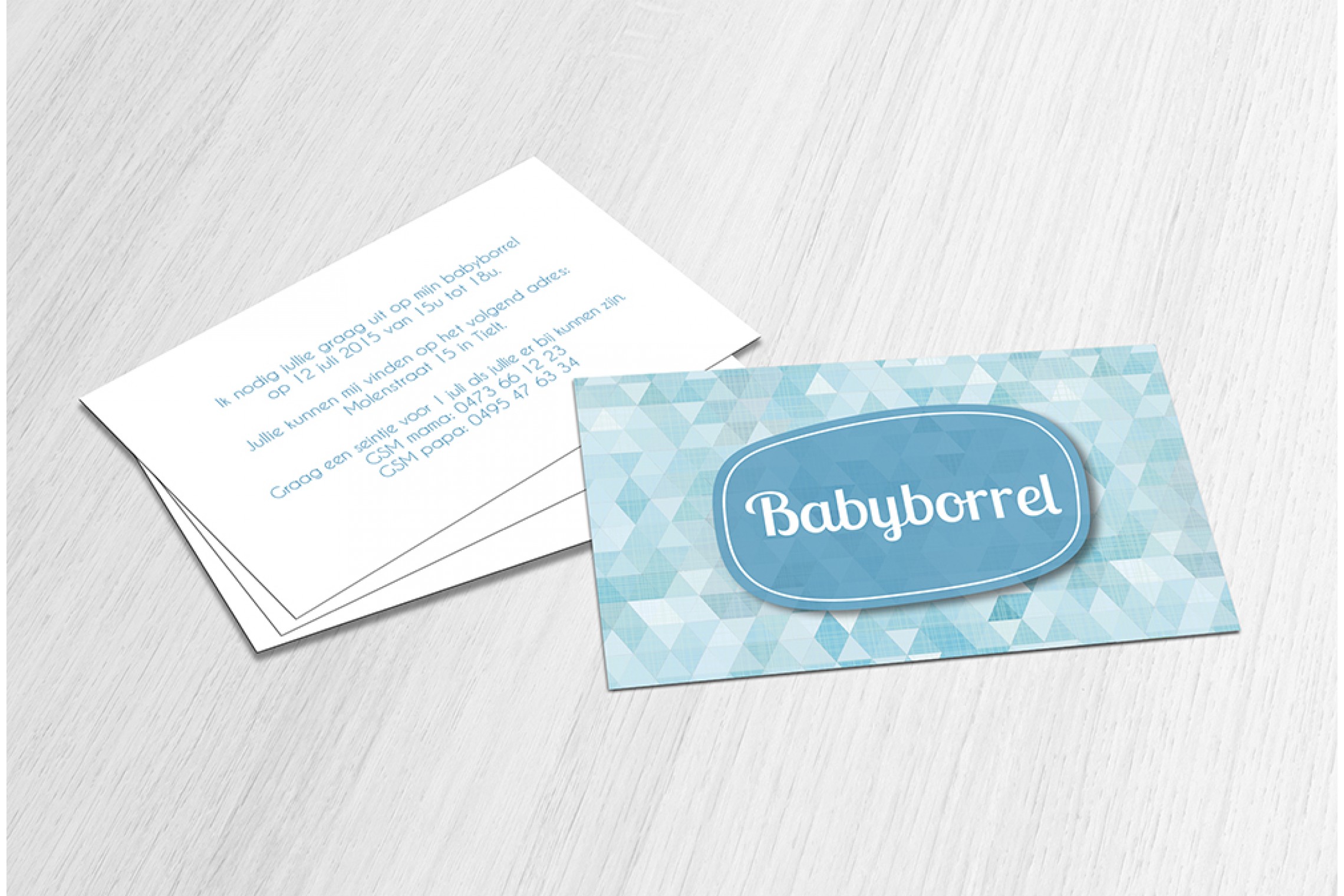 Blauw driehoek patroon