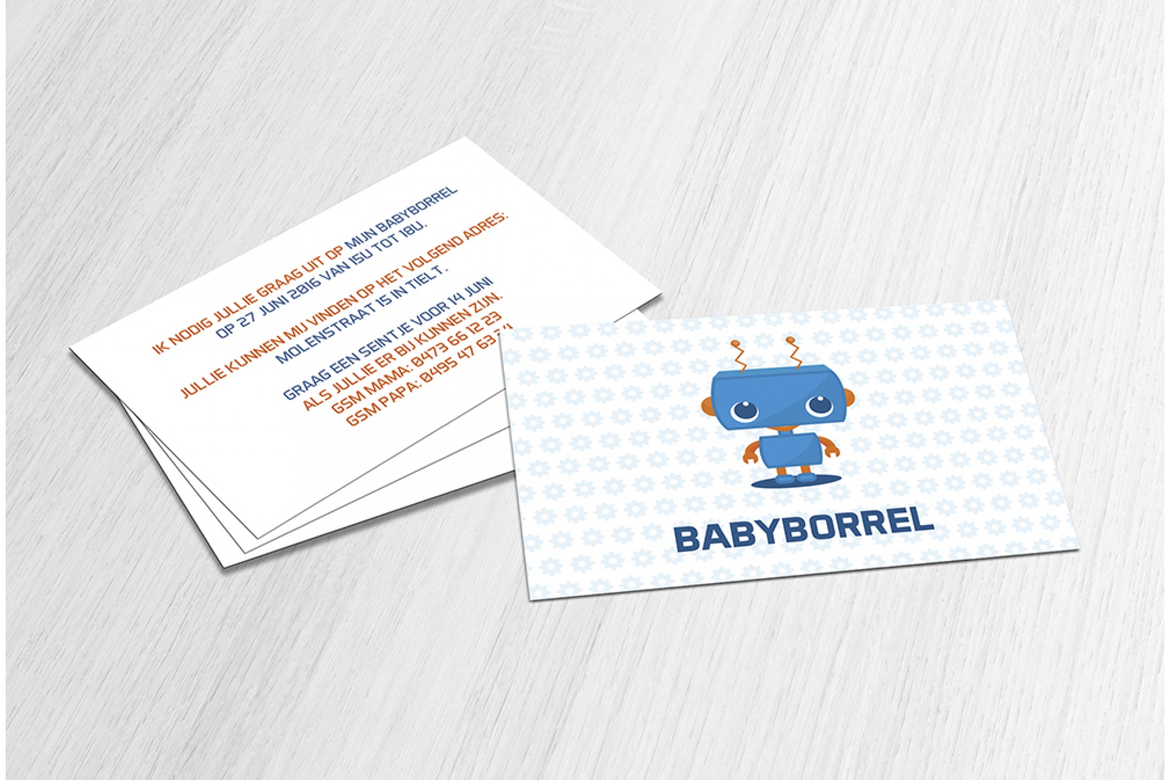 Schattig blauw robotje