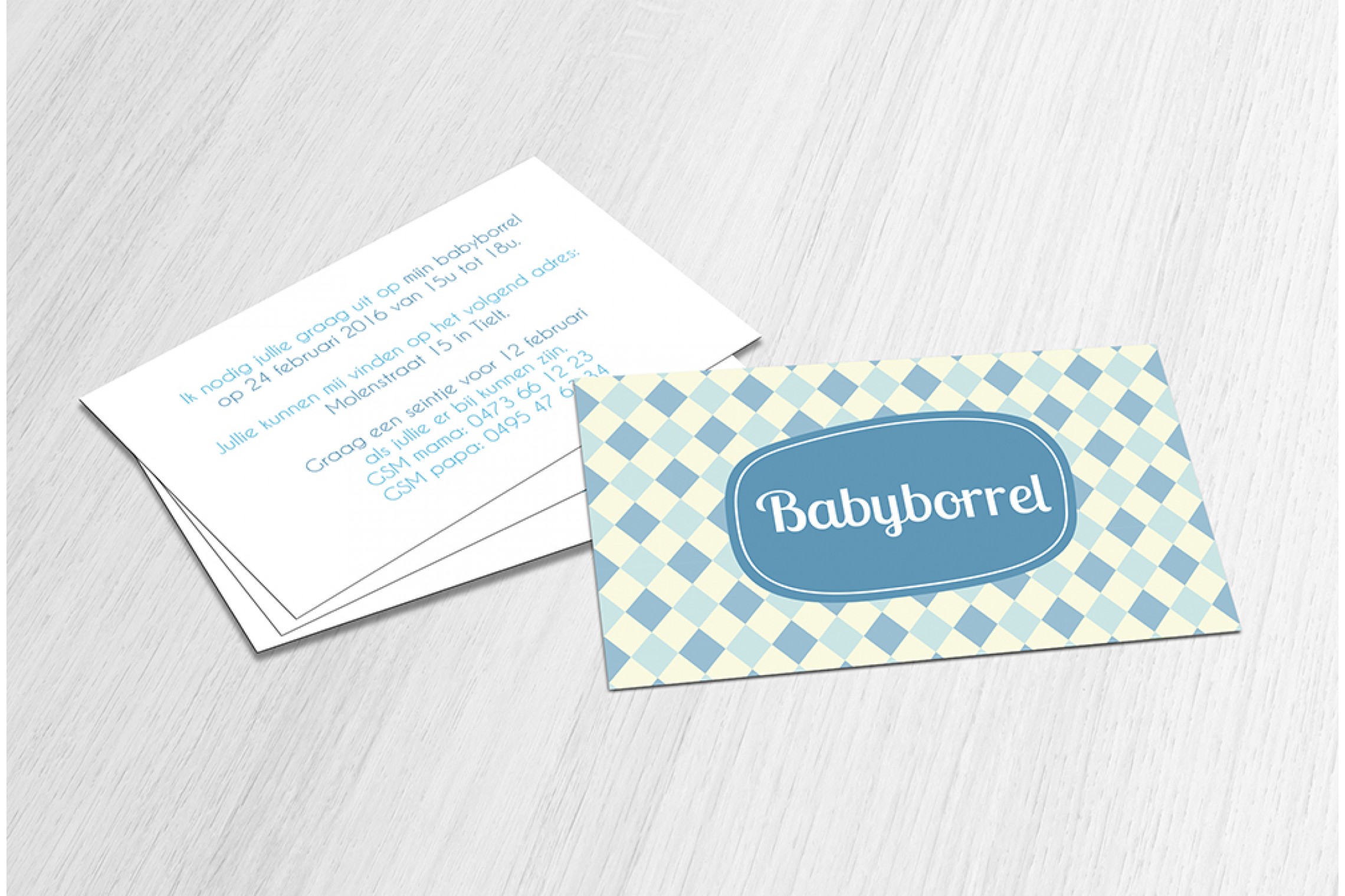 Blauw geruit patroon