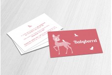 Roze bambi met vogels Roze bambi met vogels
