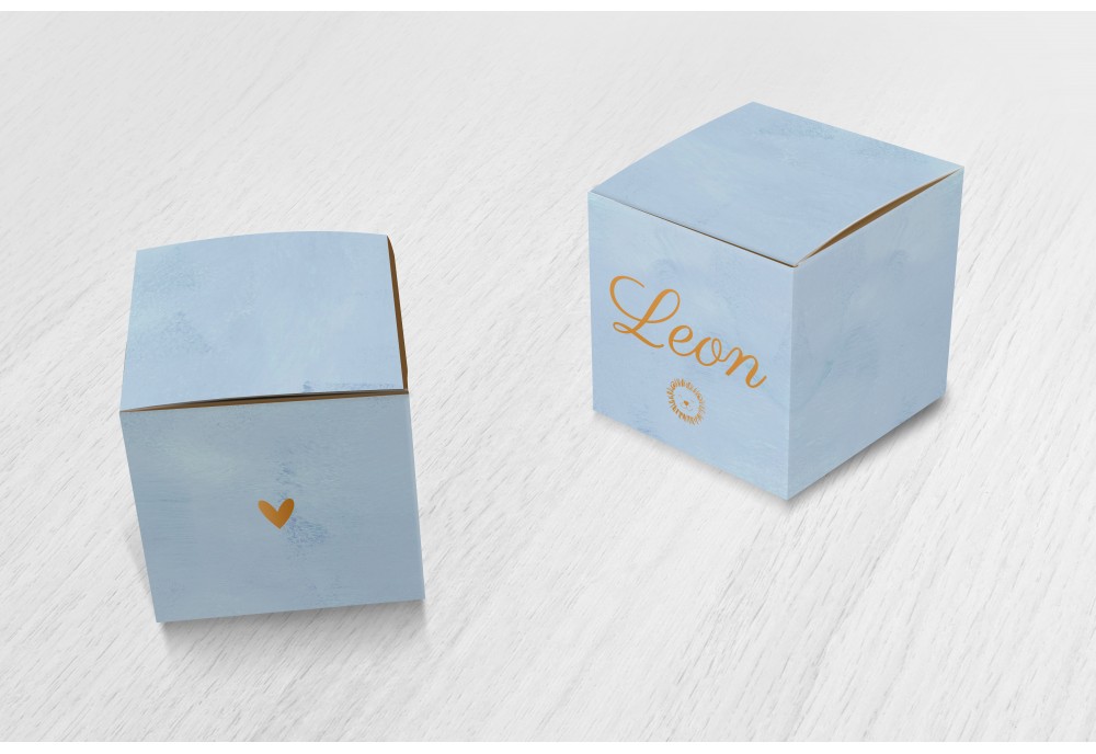 Blauw met bronzen leeuw Blauw met bronzen leeuw
