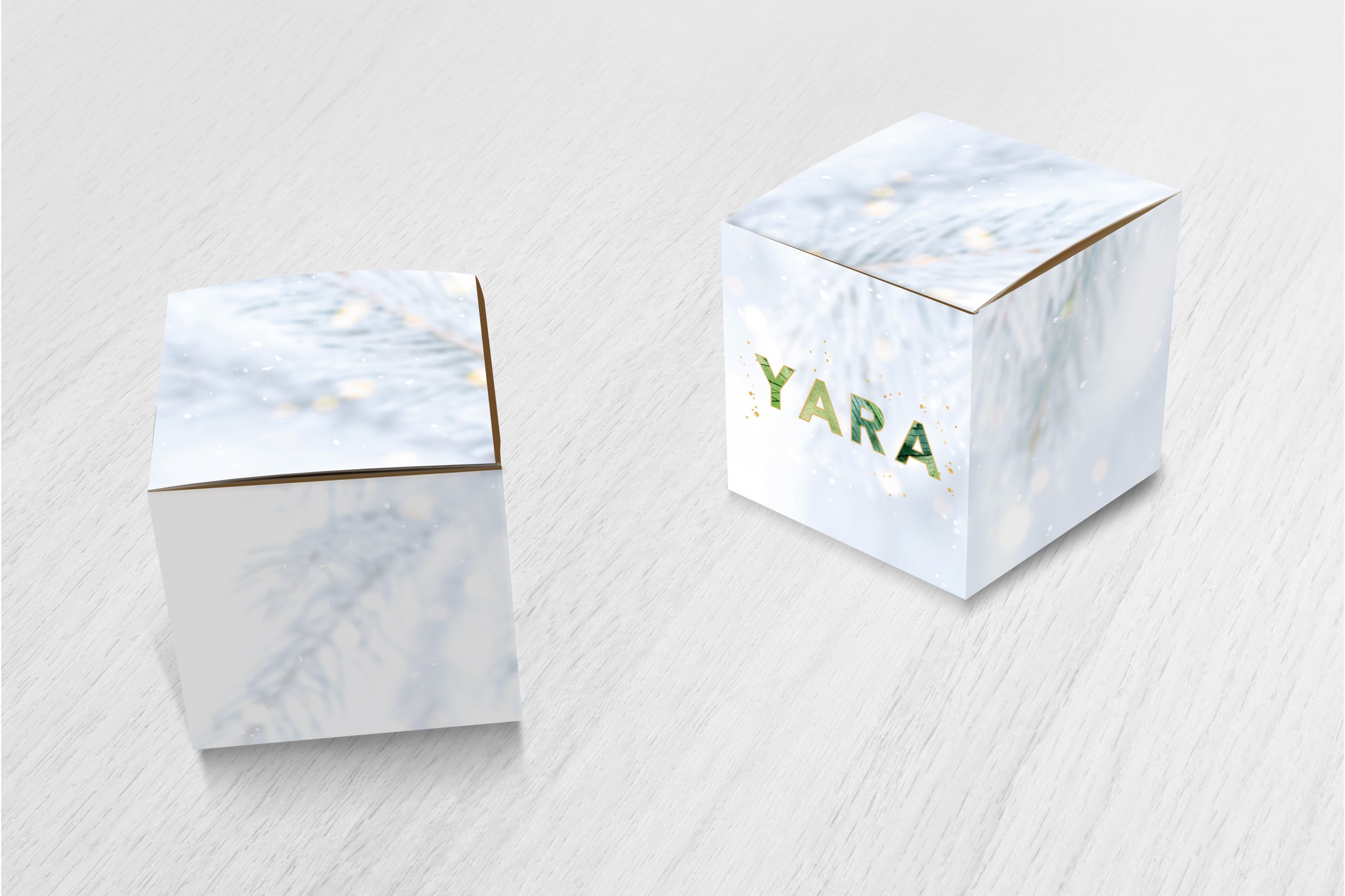 Naam met groene bladjes