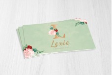 Gouden letter met bloemen Gouden letter met bloemen