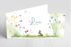 Konijn met bloemen