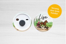 Paardenkoets met dieren meisje Paardenkoets met dieren meisje