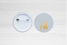 Handgeschreven blauw en goud