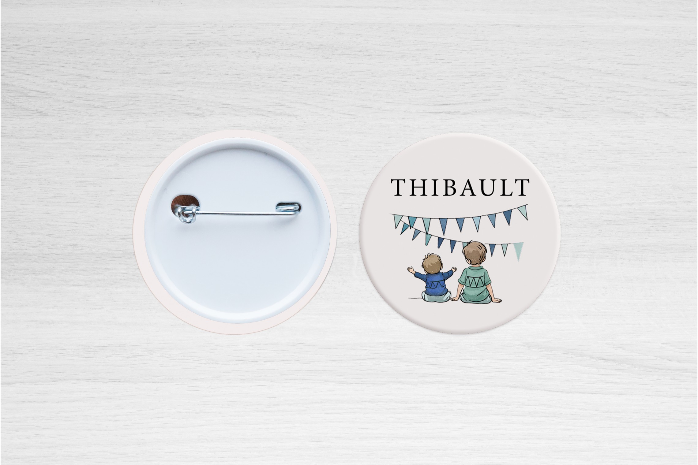 Broertjes met vlaggetjes