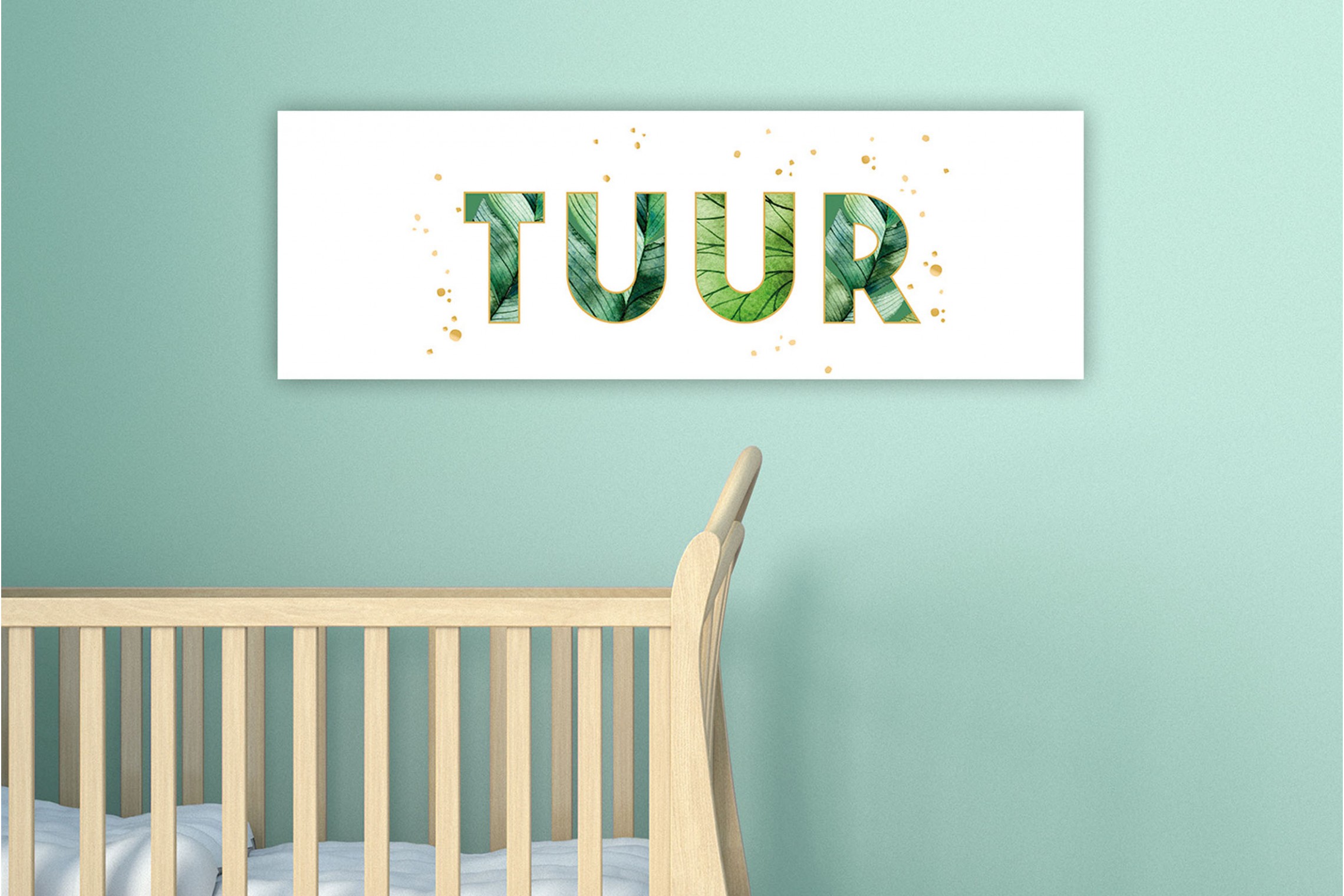 Letters met blaadjes