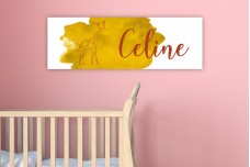 Giraffe met aquarel