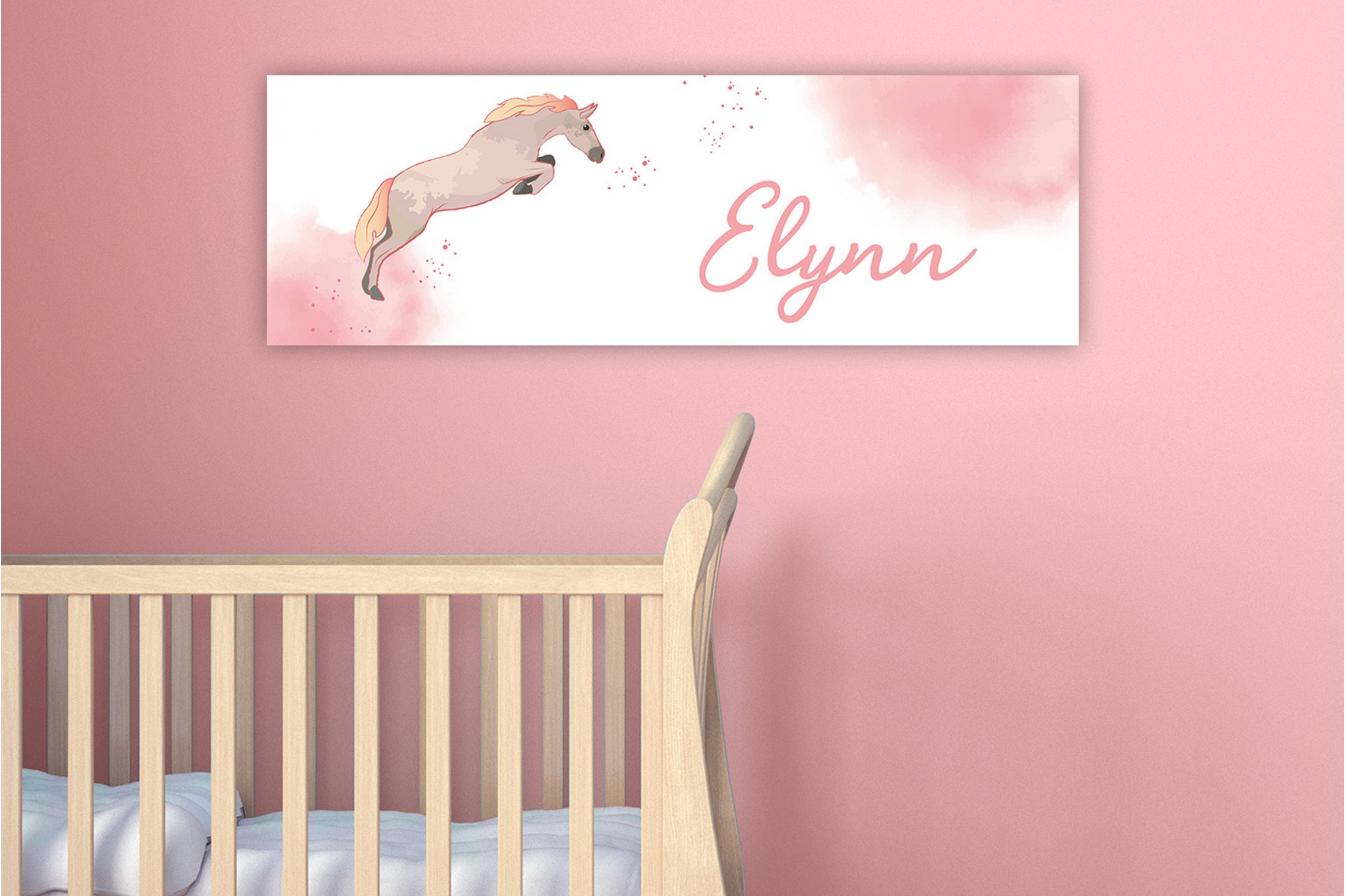 Paard met aquarel