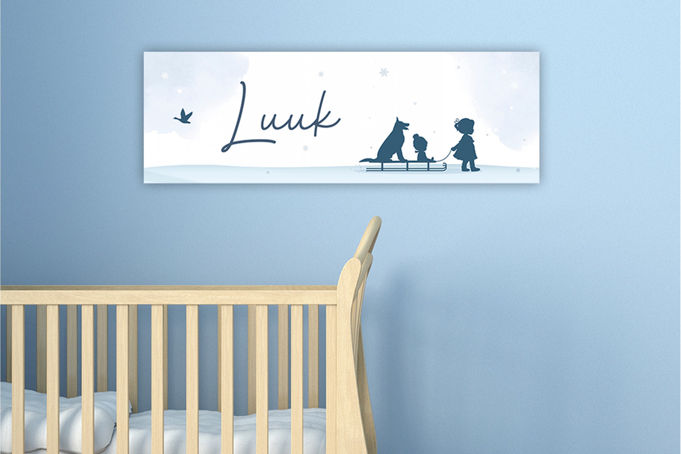 Broertje op een slee