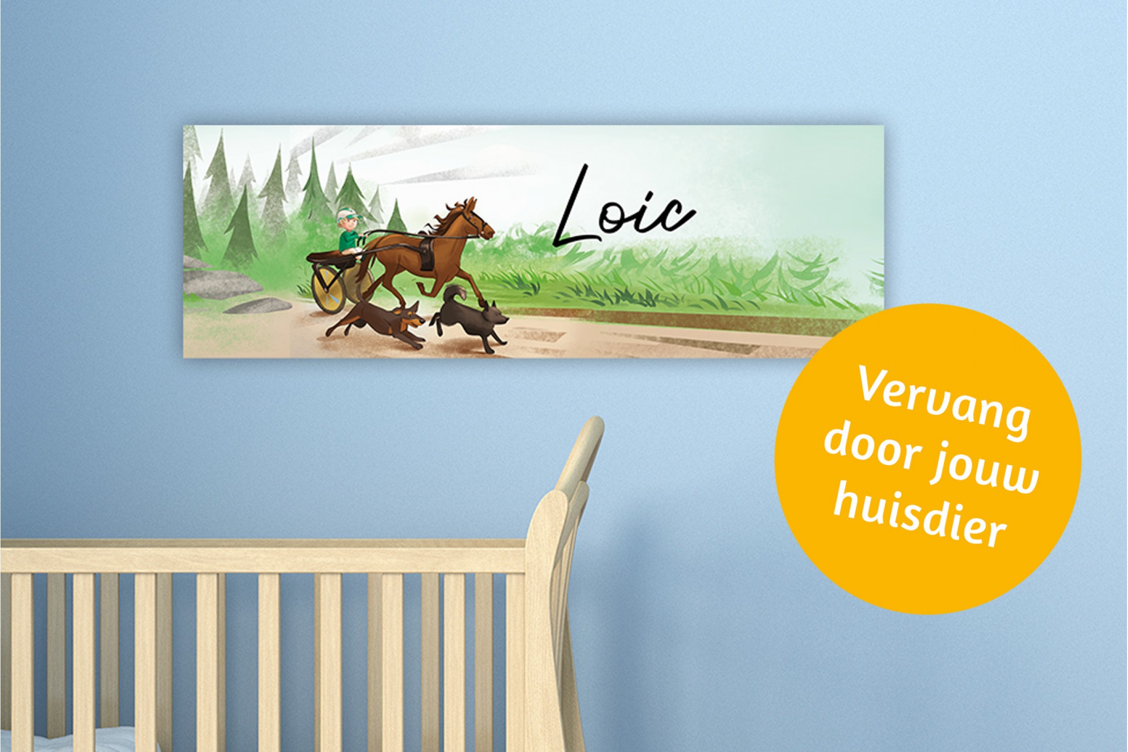 Paardenkoets met dieren