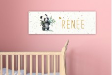 Kleine panda met blaadjes vast Kleine panda met blaadjes vast