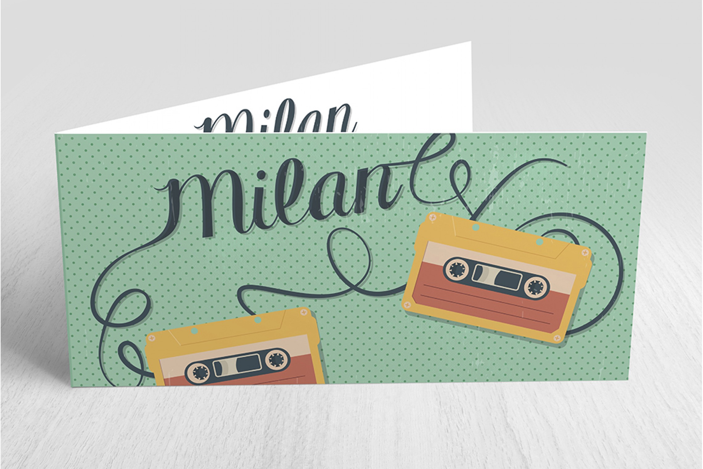 Retro patroon met cassettes