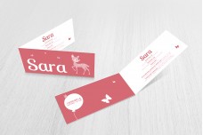 Roze bambi met vlinders Roze bambi met vlinders