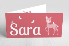 Roze Bambi Met Vogels Roze Bambi Met Vogels
