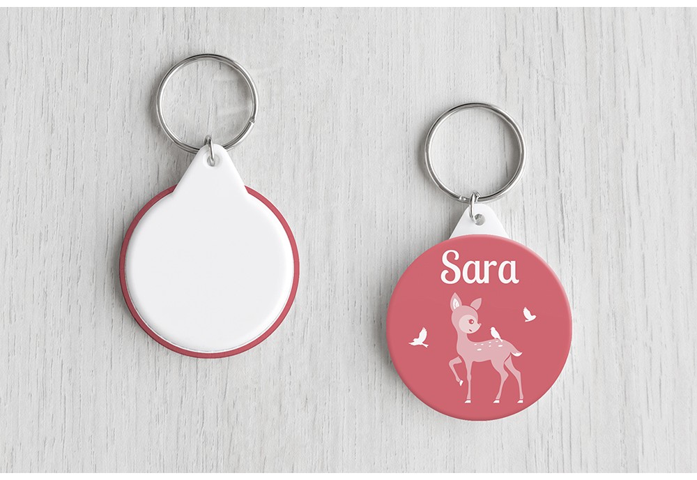 Roze bambi met vogels Roze bambi met vogels
