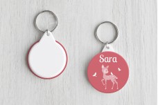 Roze bambi met vogels Roze bambi met vogels