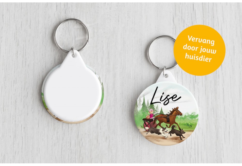 Paardenkoets met dieren meisje