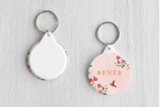 Vogel met roze bloemen