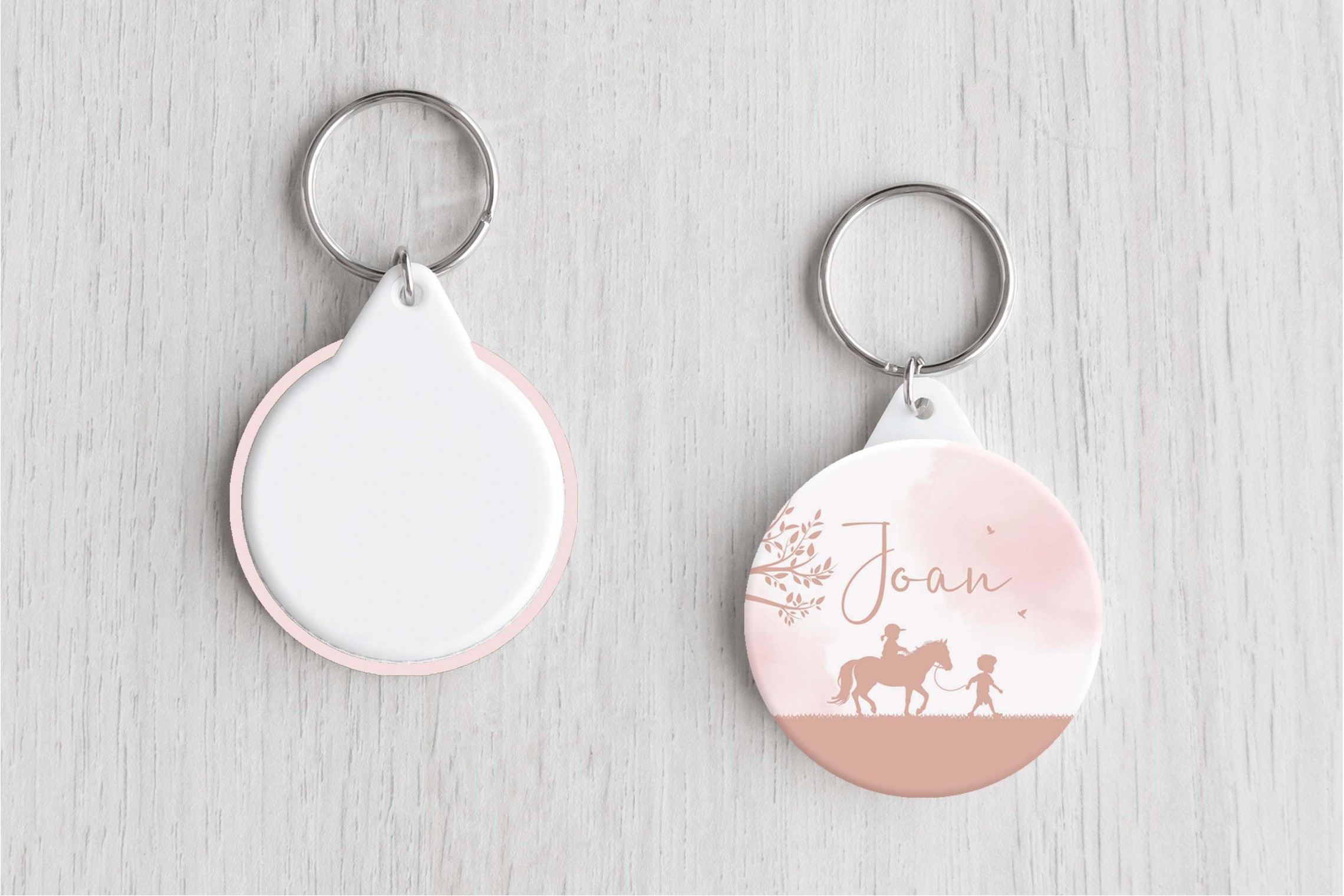 Roze paard broer en zus