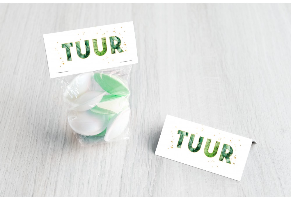 Letters met blaadjes Letters met blaadjes