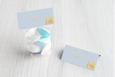 Handgeschreven blauw en goud