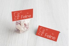 Vrolijke poes met vlinders