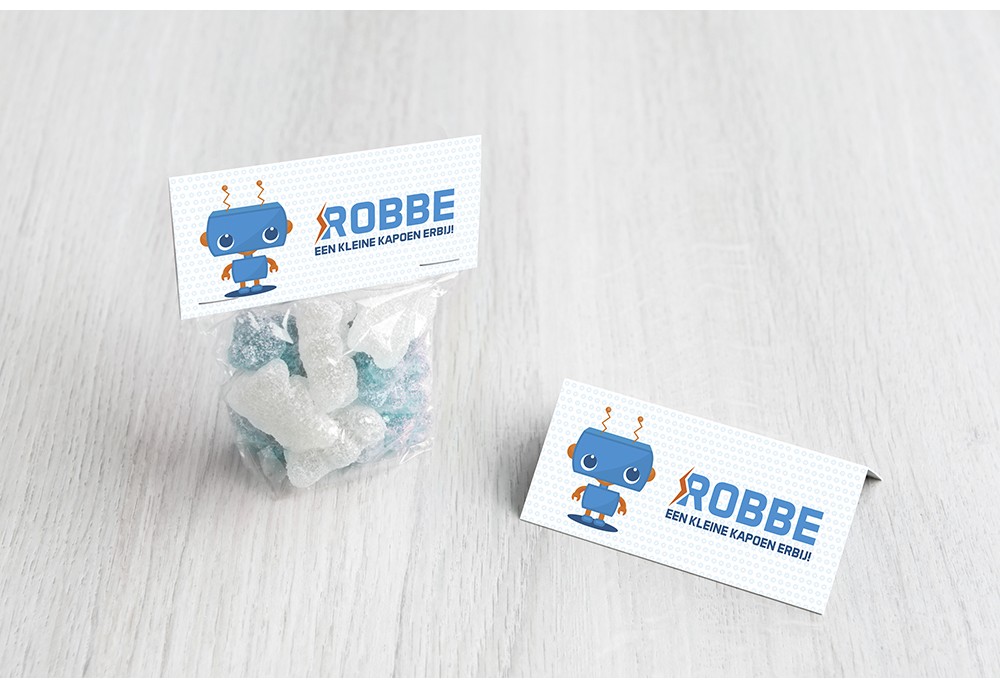 Schattig blauw robotje Schattig blauw robotje
