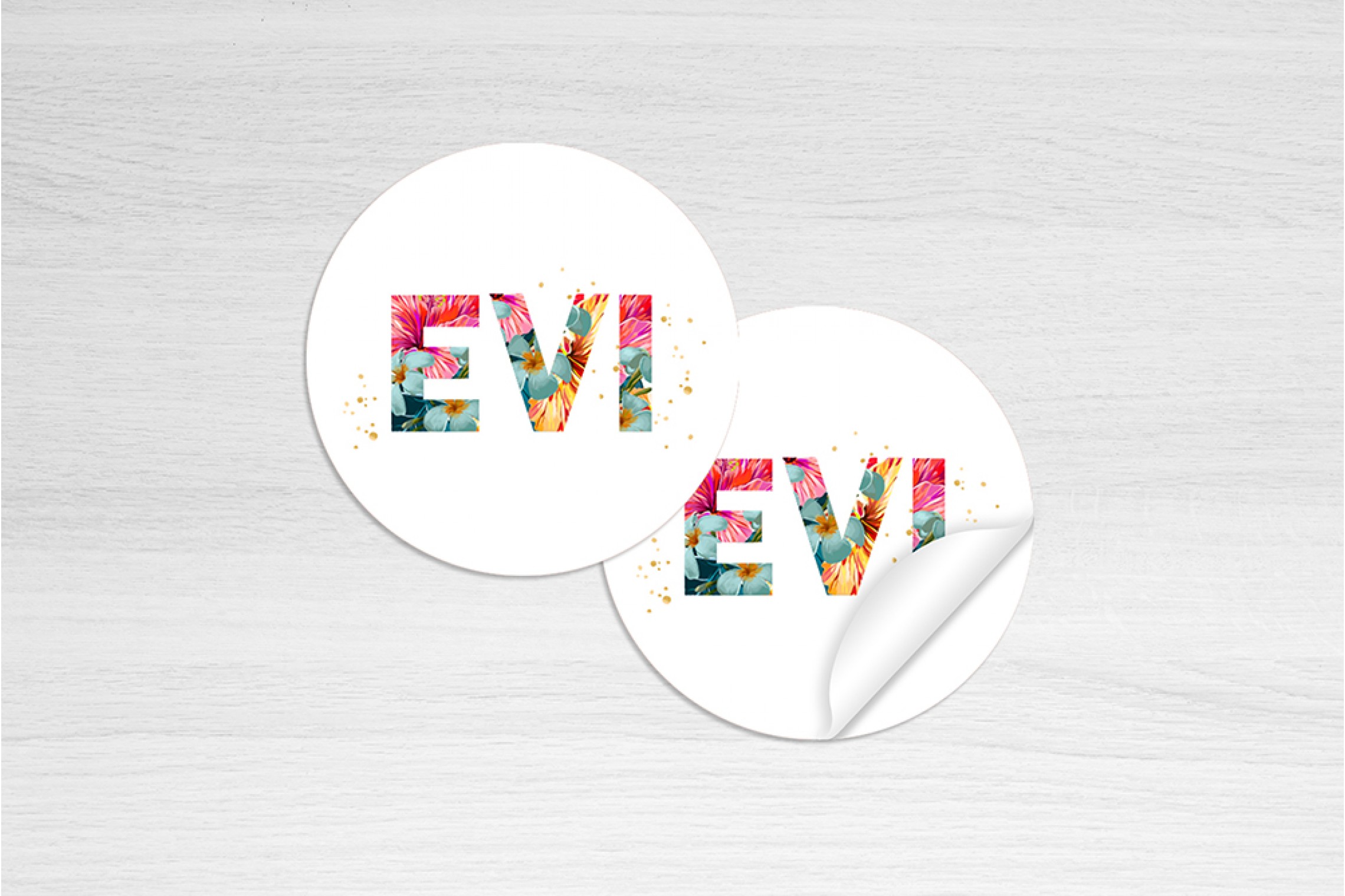 Letters met bloemen