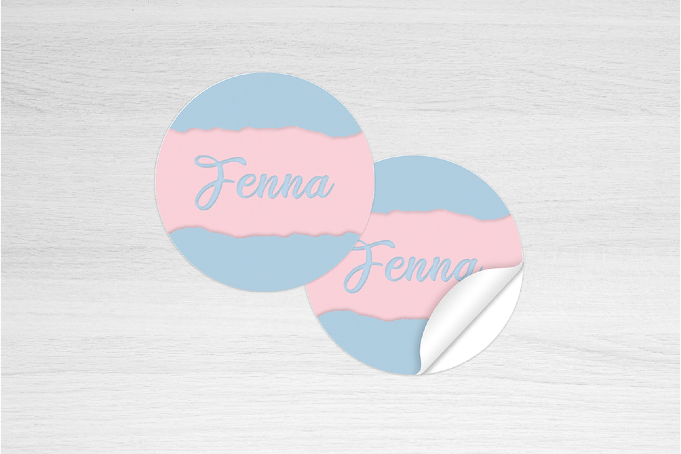 Roze en blauw
