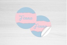 Roze en blauw