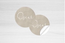 Beige met naam