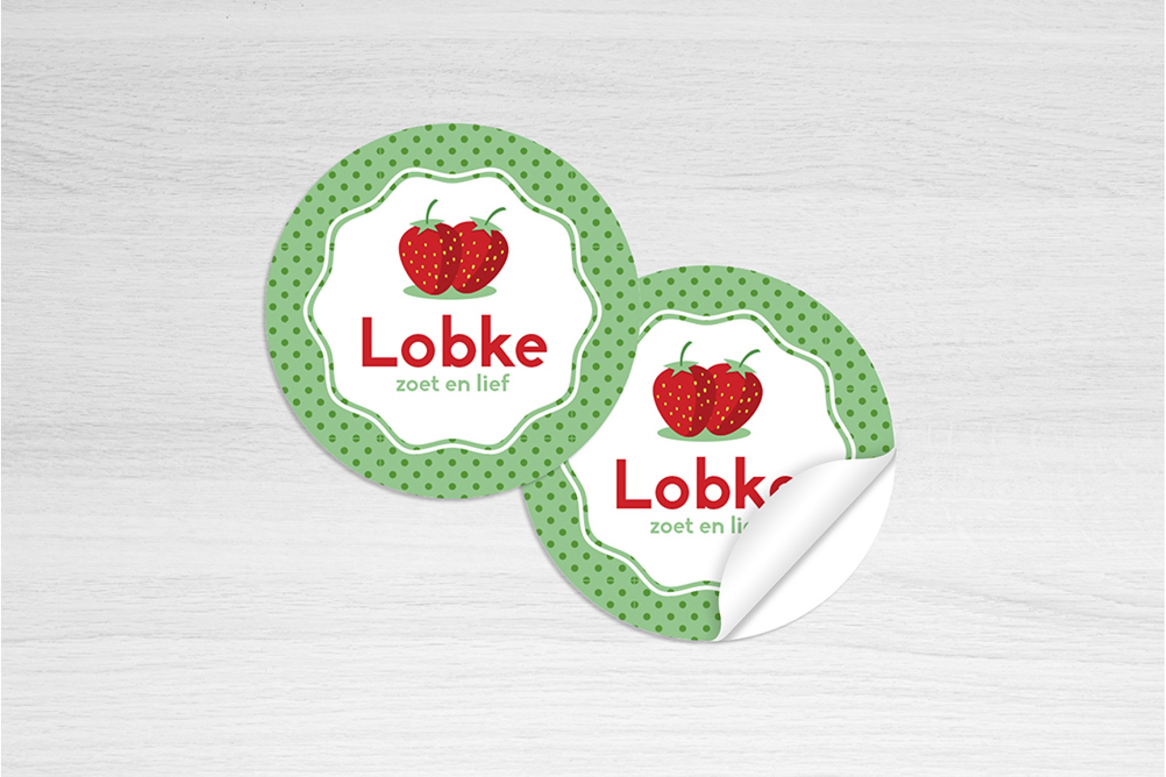 Retro aardbei groen