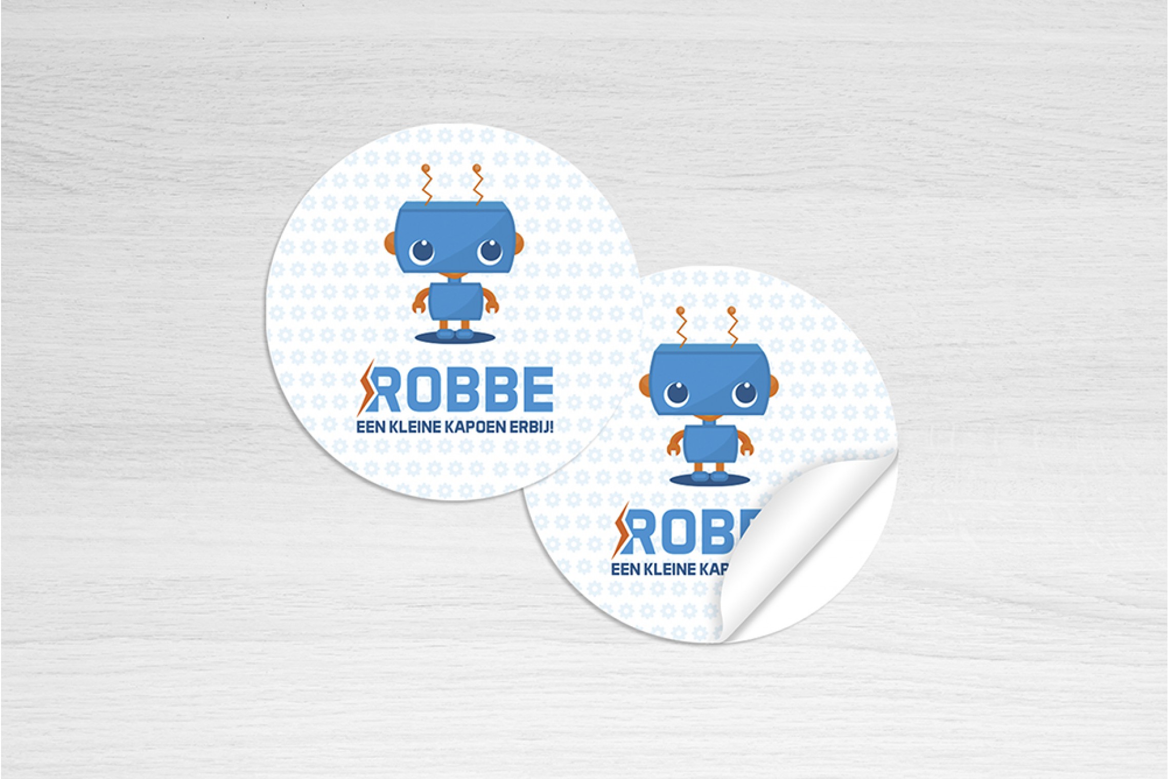 Schattig blauw robotje