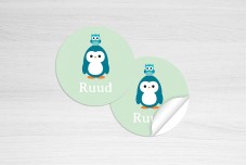 Pinguin met uiltje groen Pinguin met uiltje groen