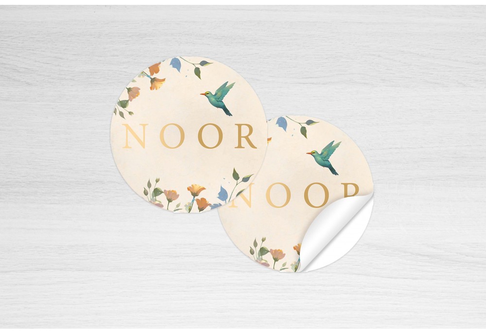 Vogel en bloemen