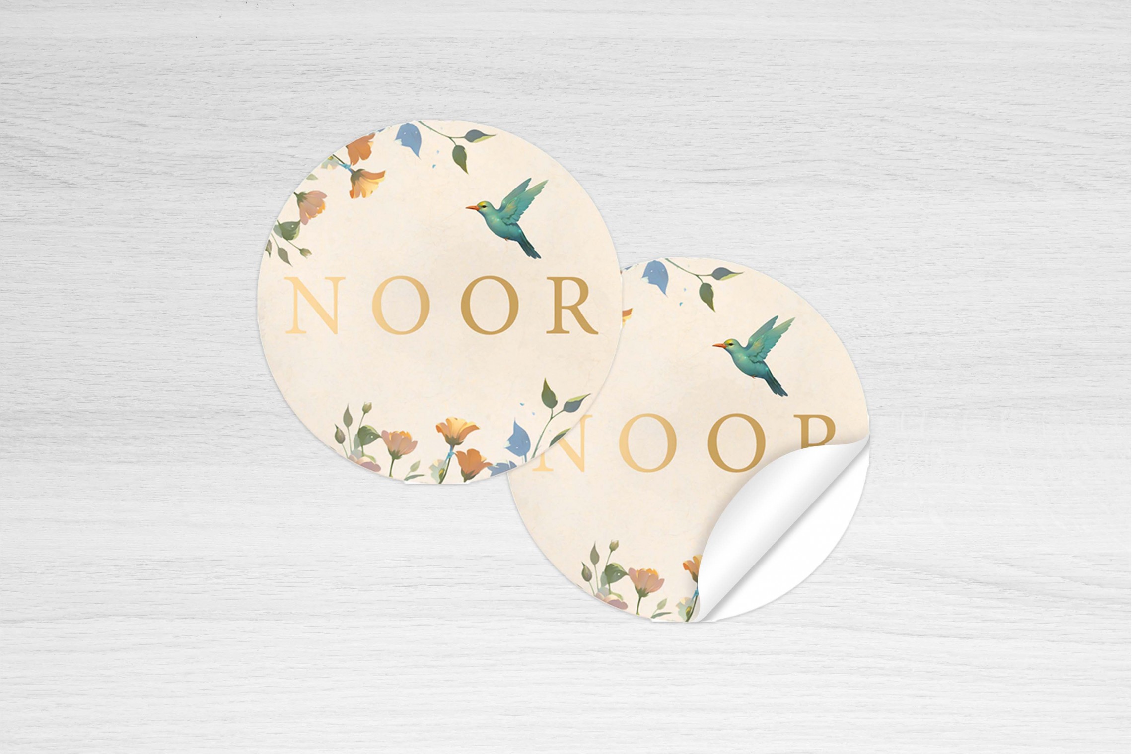 Vogel en bloemen