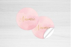 Roze met een gouden hart