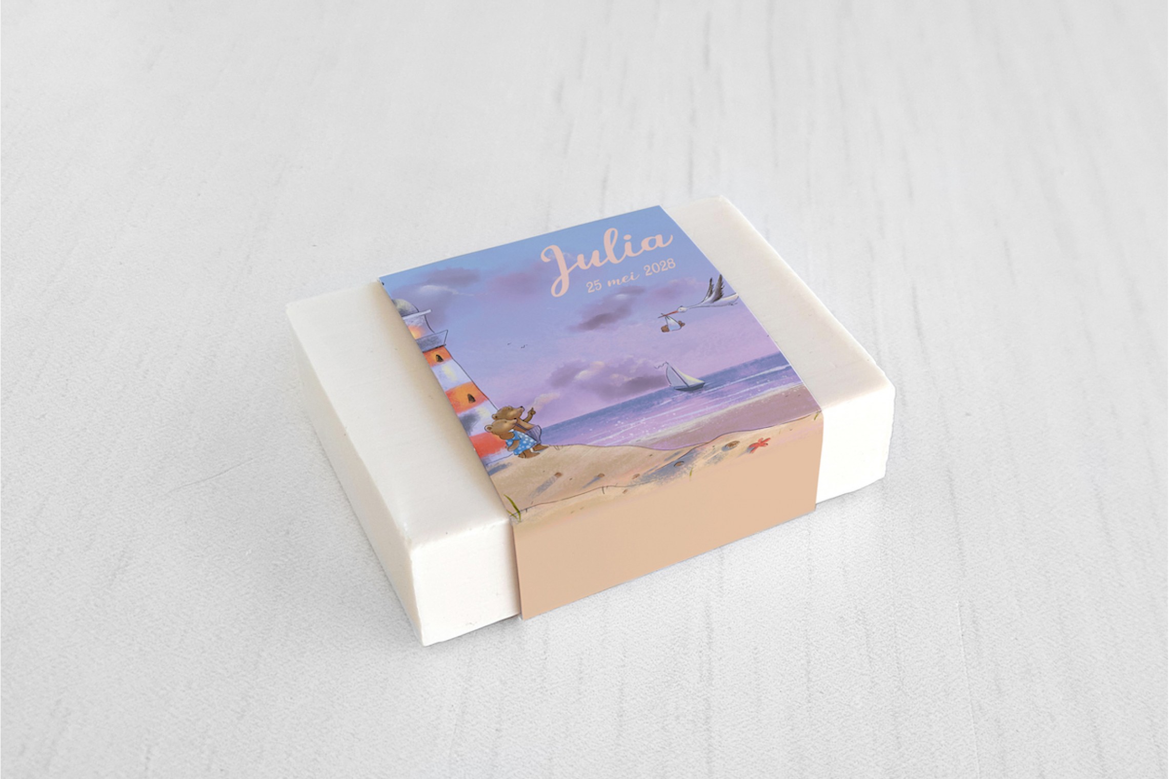 Vuurtoren met ooievaar